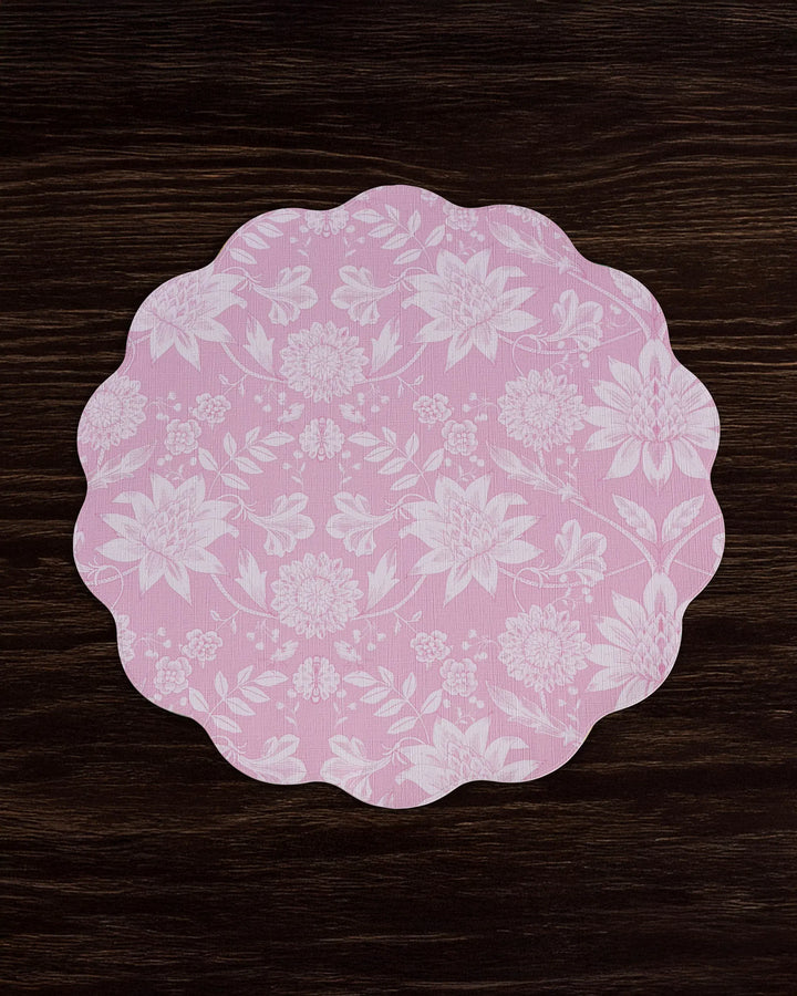 Beatriz Ball Home VIDA Butterfly Garden & Flowers Reversible Round Placemats Set of 4 Pastels