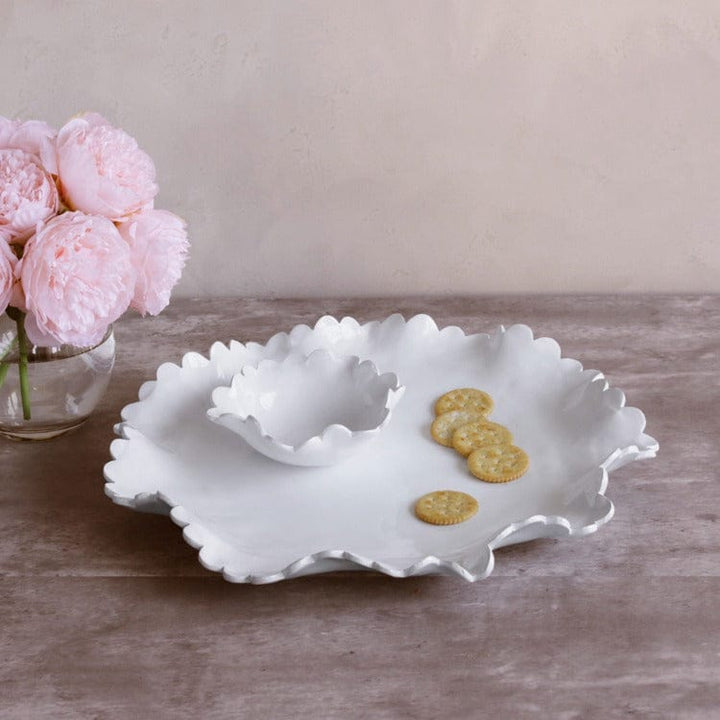 Beatriz Ball Home VIDA Colette Round Platter with Mini Dip Bowl (White)