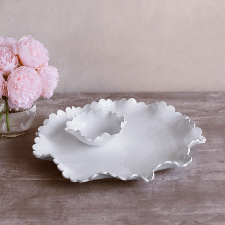Beatriz Ball Home VIDA Colette Round Platter with Mini Dip Bowl (White)