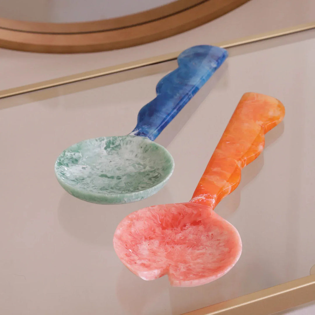 Beatriz Ball Home VIDA Resin Salad Servers (Orange and Blue)