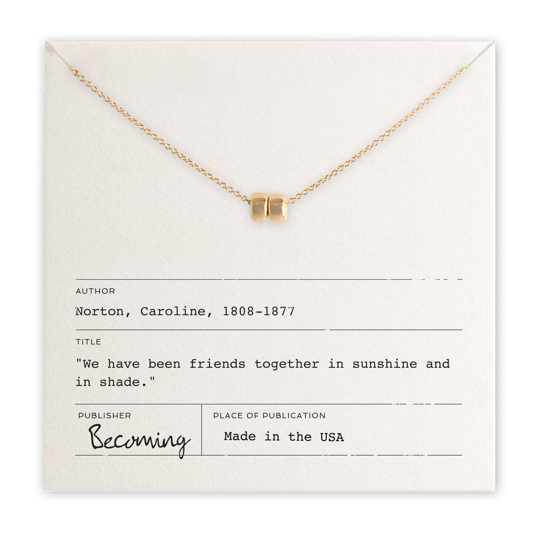 Becoming Jewelry Fashion Gold Fill Friends Beads Necklace