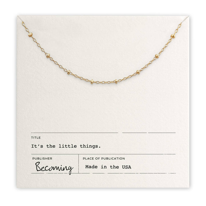 Becoming Jewelry Fashion Gold Fill Little Things Necklace