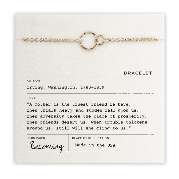 Becoming Jewelry Fashion Gold Fill Mother Bracelet