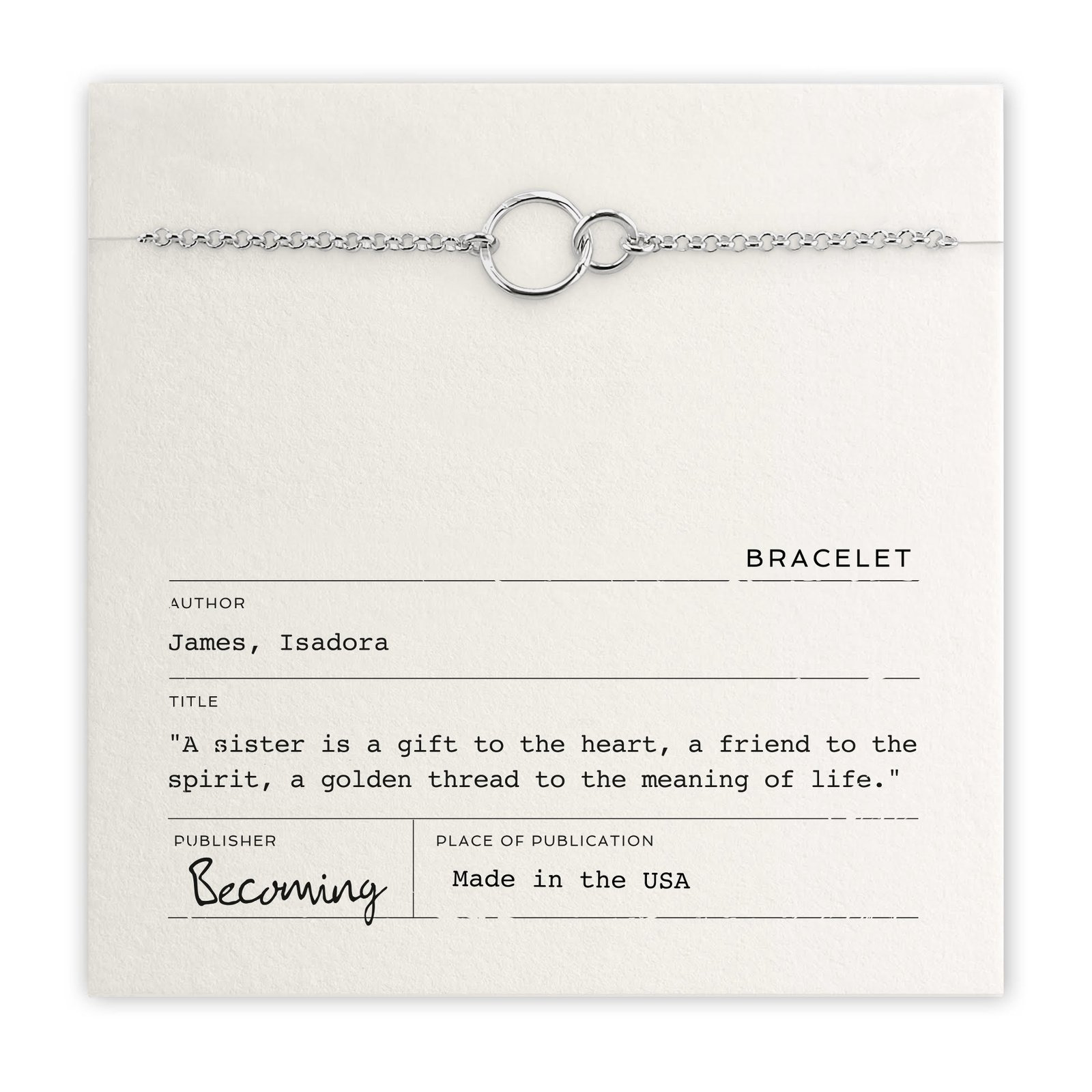 Becoming Jewelry Fashion Gold Fill Sisters Bracelet