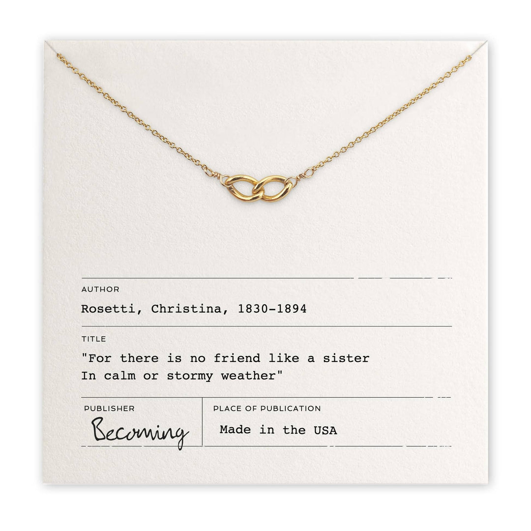 Becoming Jewelry Fashion Gold Fill Sisters Links Necklace