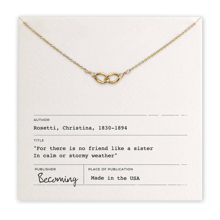 Becoming Jewelry Fashion Gold Fill Sisters Links Necklace