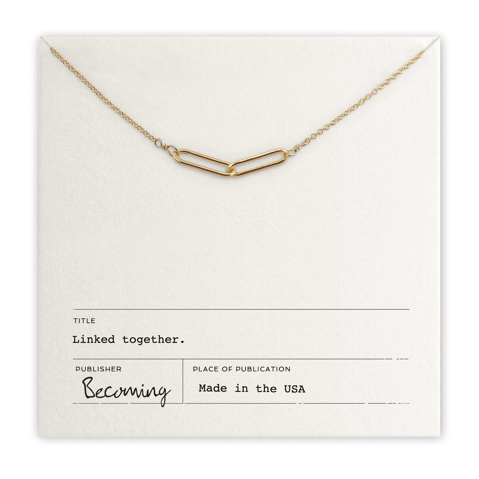 Becoming Jewelry Fashion Small Linked Together Necklace