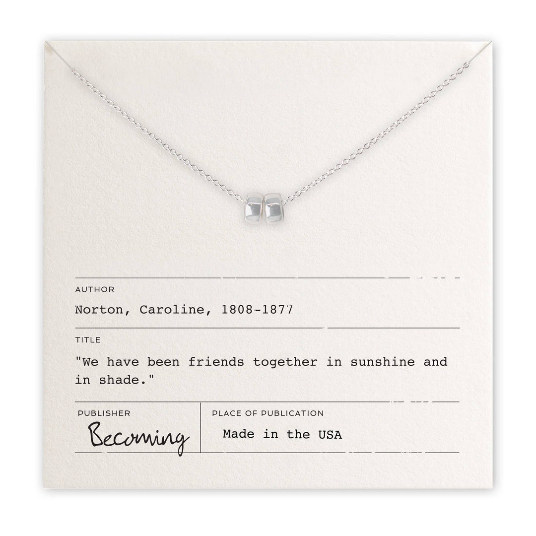 Becoming Jewelry Fashion Sterling Silver Friends Beads Necklace