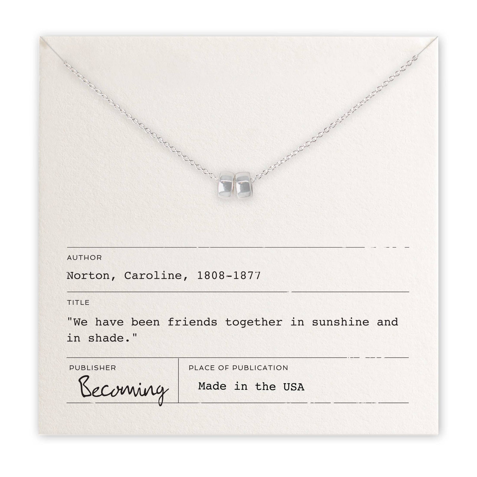 Becoming Jewelry Fashion Sterling Silver Friends Beads Necklace