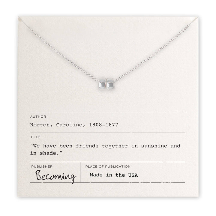 Becoming Jewelry Fashion Sterling Silver Friends Beads Necklace