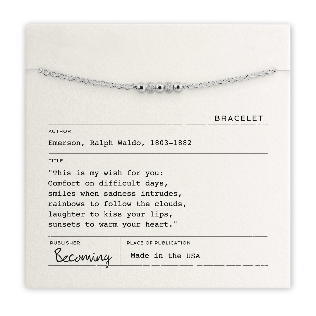 Becoming Jewelry Fashion Sterling Silver My Wish For You Bracelet