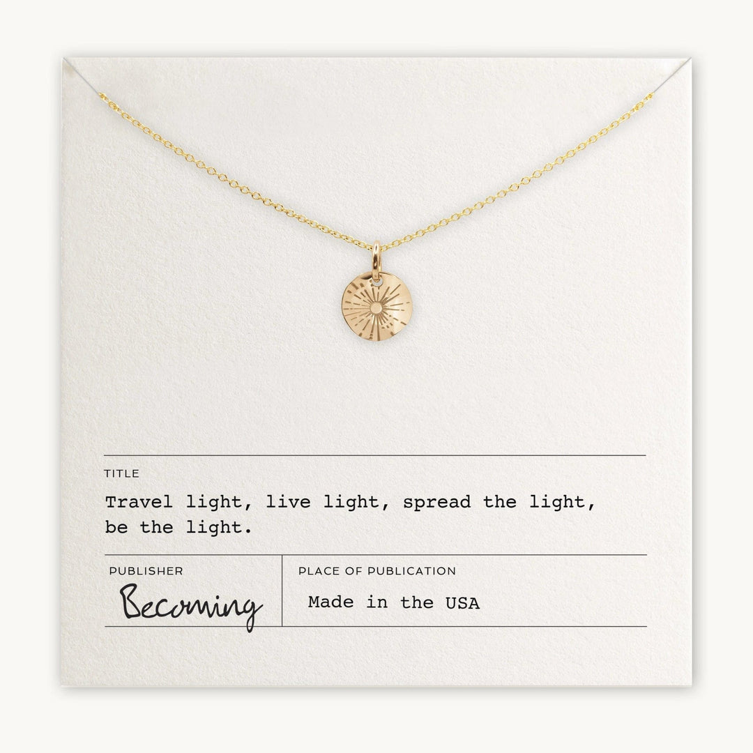 Becoming Jewelry Necklace Be the Light Necklace