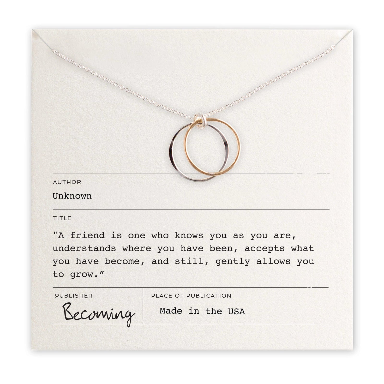 Becoming Jewelry Necklace Friendship Circles Necklace