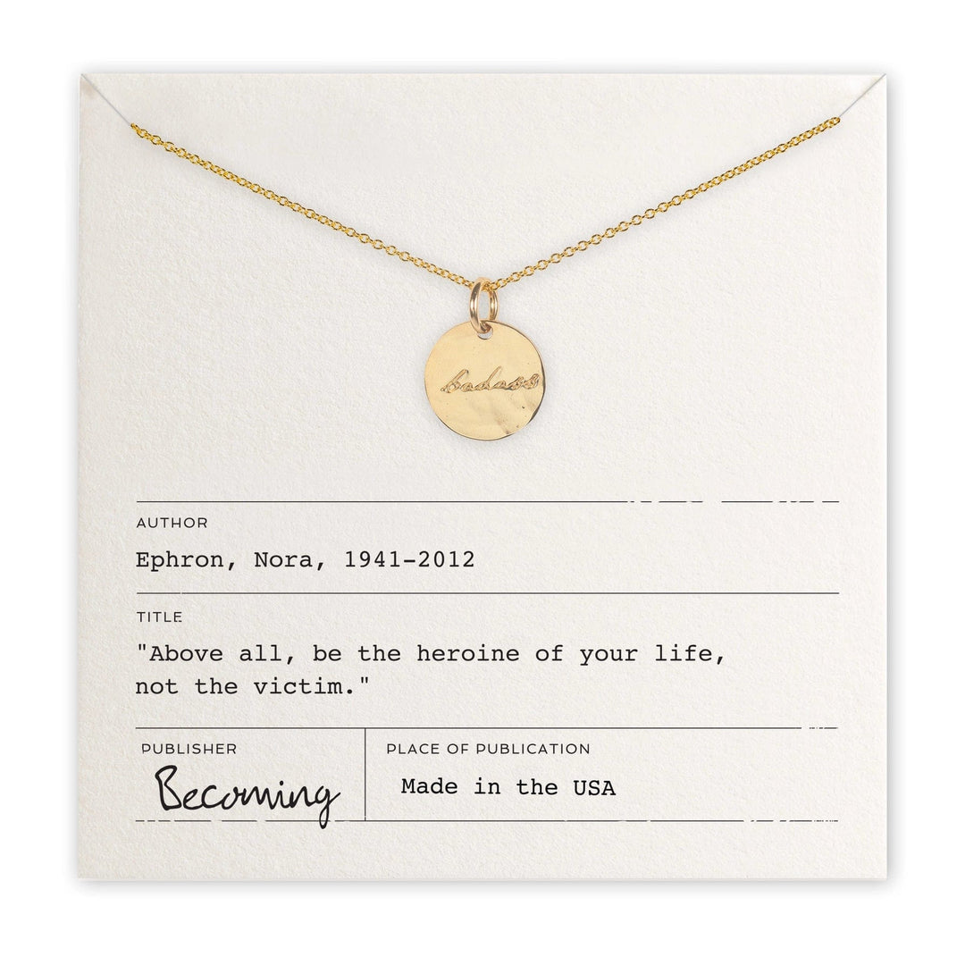 Becoming Jewelry Necklace Gold Fill Badass Necklace