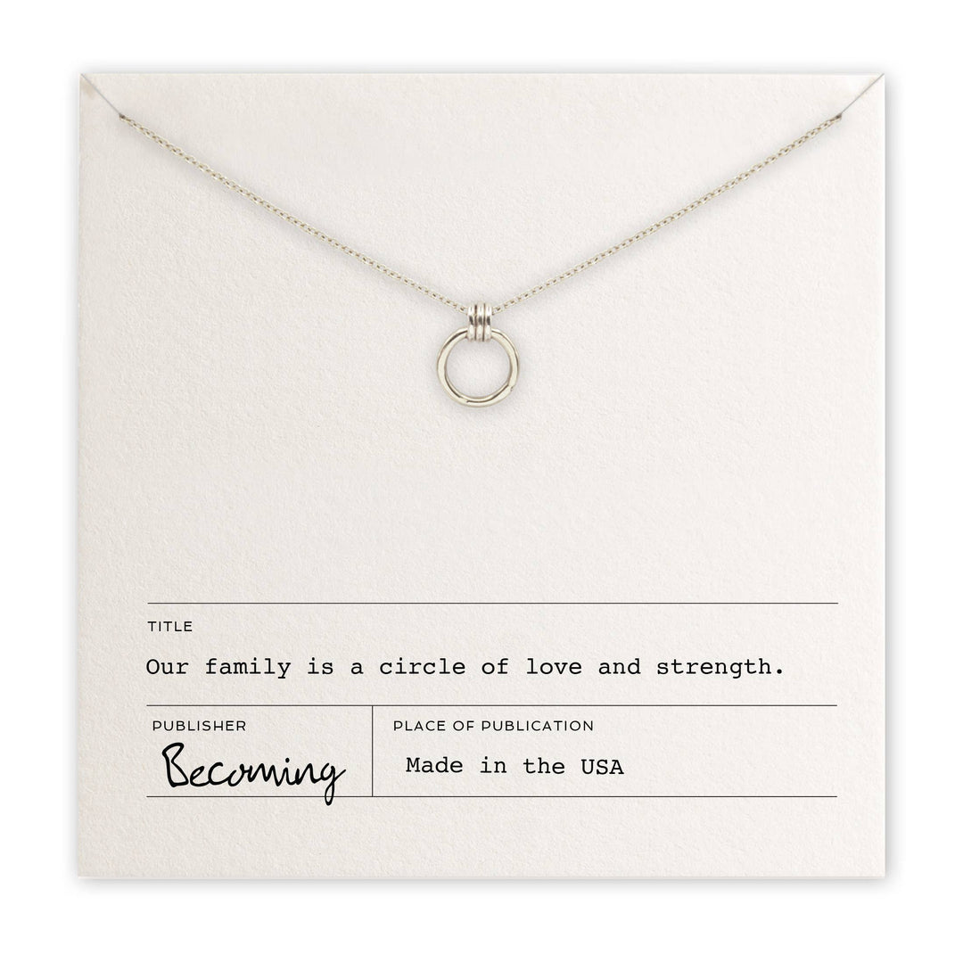 Becoming Jewelry Necklace Sterling Silver Family Circle Necklace