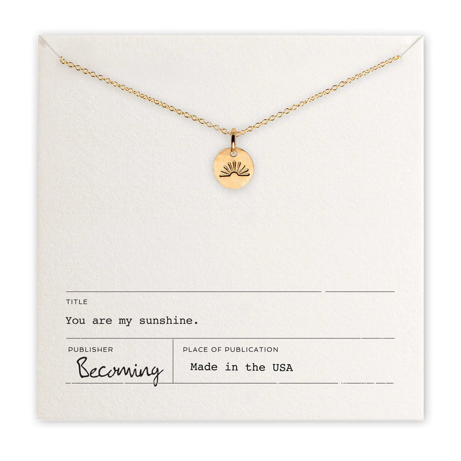 Becoming Jewelry Necklace You Are My Sunshine Necklace