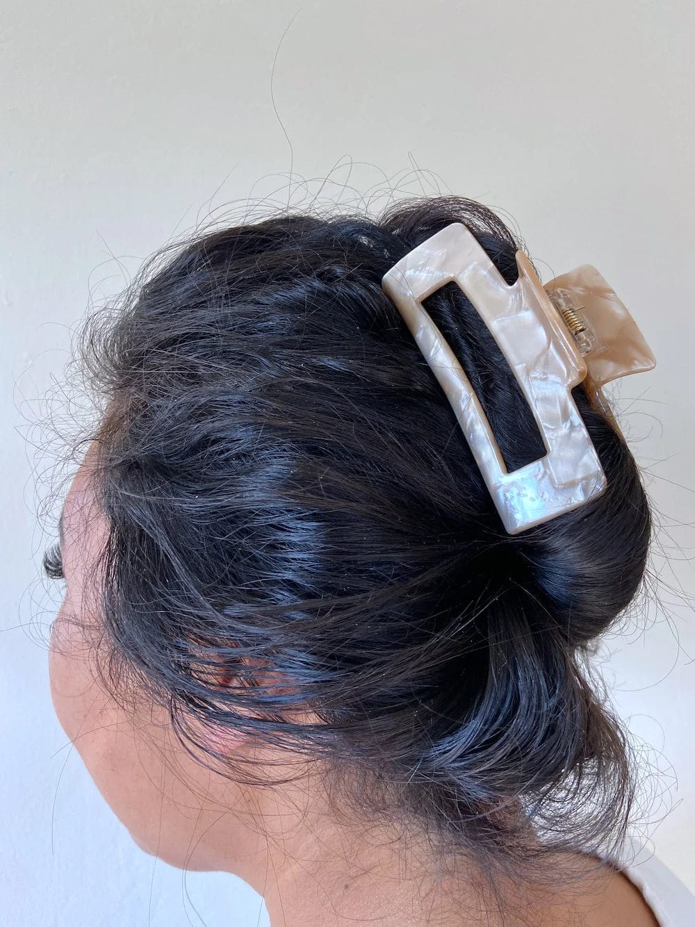 Solar Eclipse Hair Accessories Beige Marble Hair Claw Clip