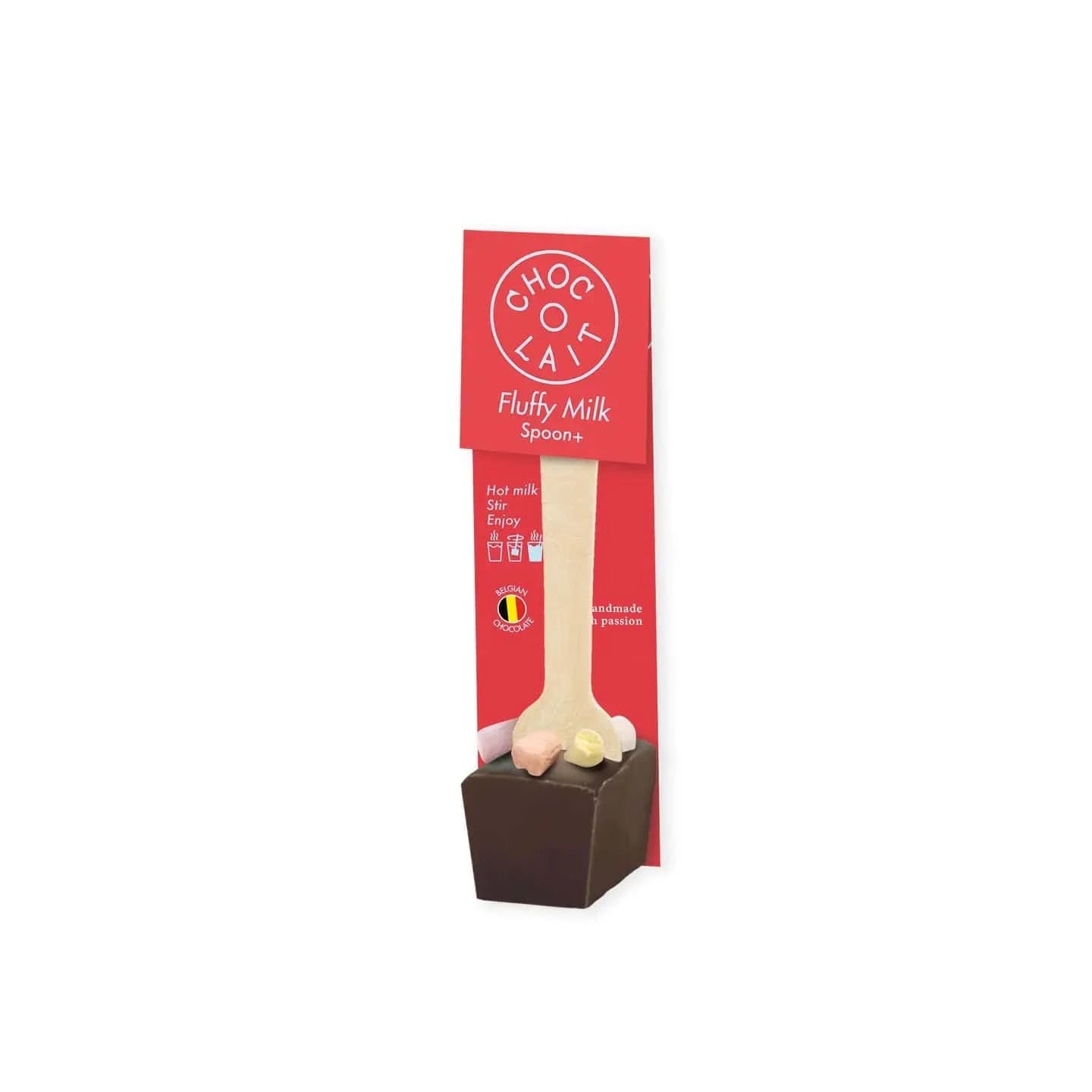Belgium's Chocolate Source Treats Hot Chocolate Spoons - Milk with Fluffy Marshmallows - 1.05 oz