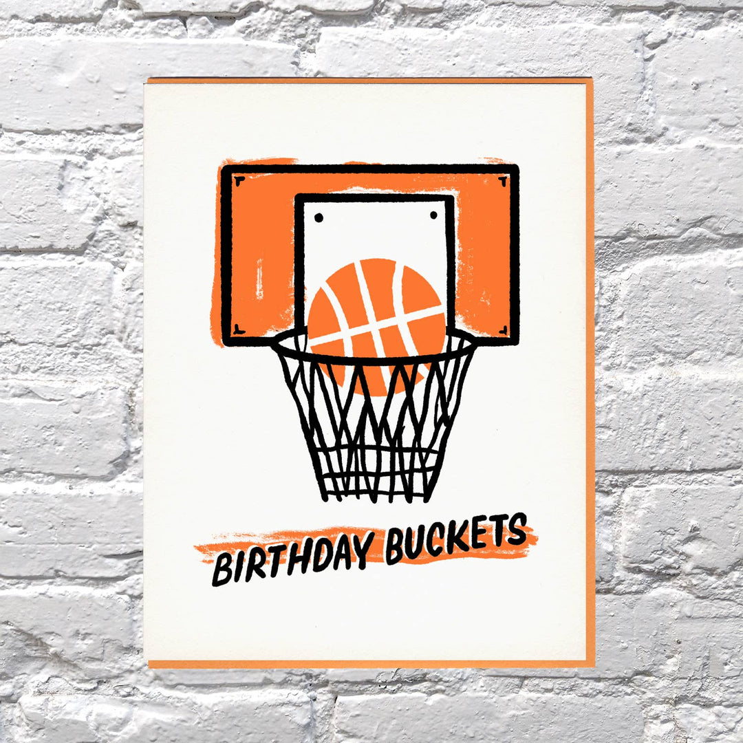 Bench Pressed Cards Birthday Basketball Buckets