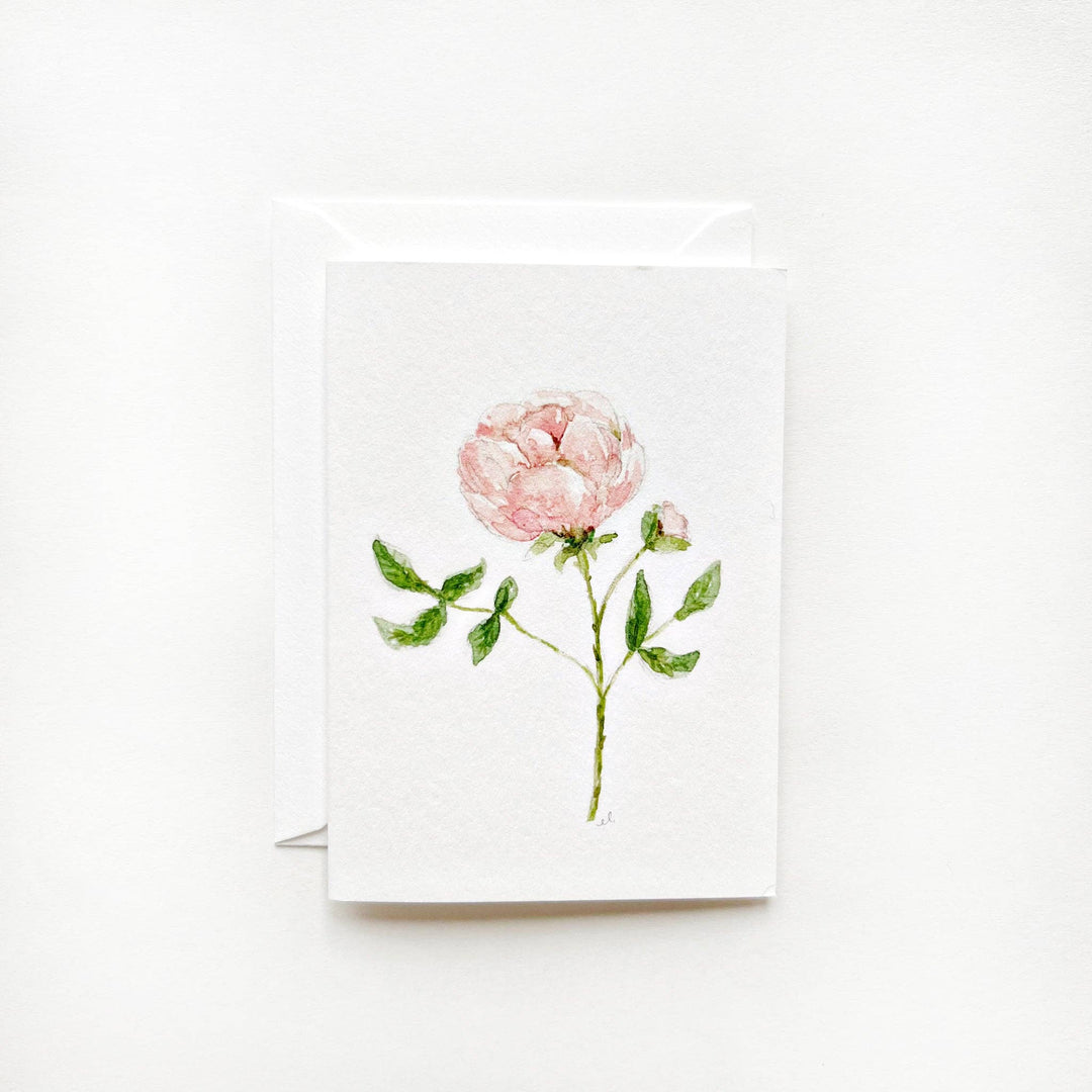 Garden rose mini notecard