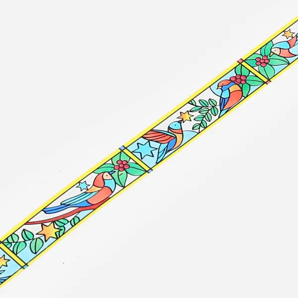 BGM Paper Stained Glass Clear Washi - Bird and Plant