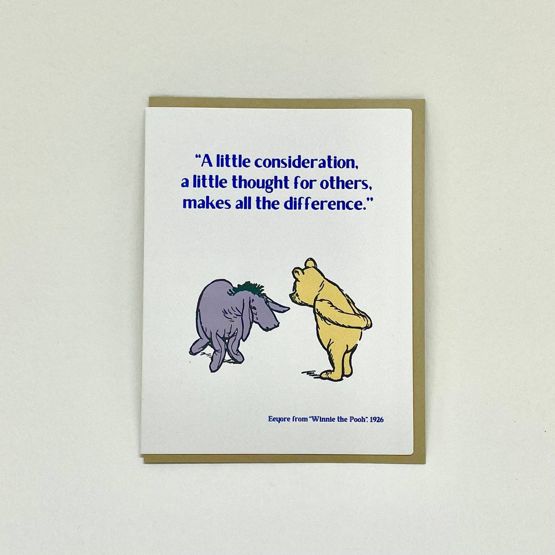 Big Wheel Press Cards A Little Consideration - Pooh Card