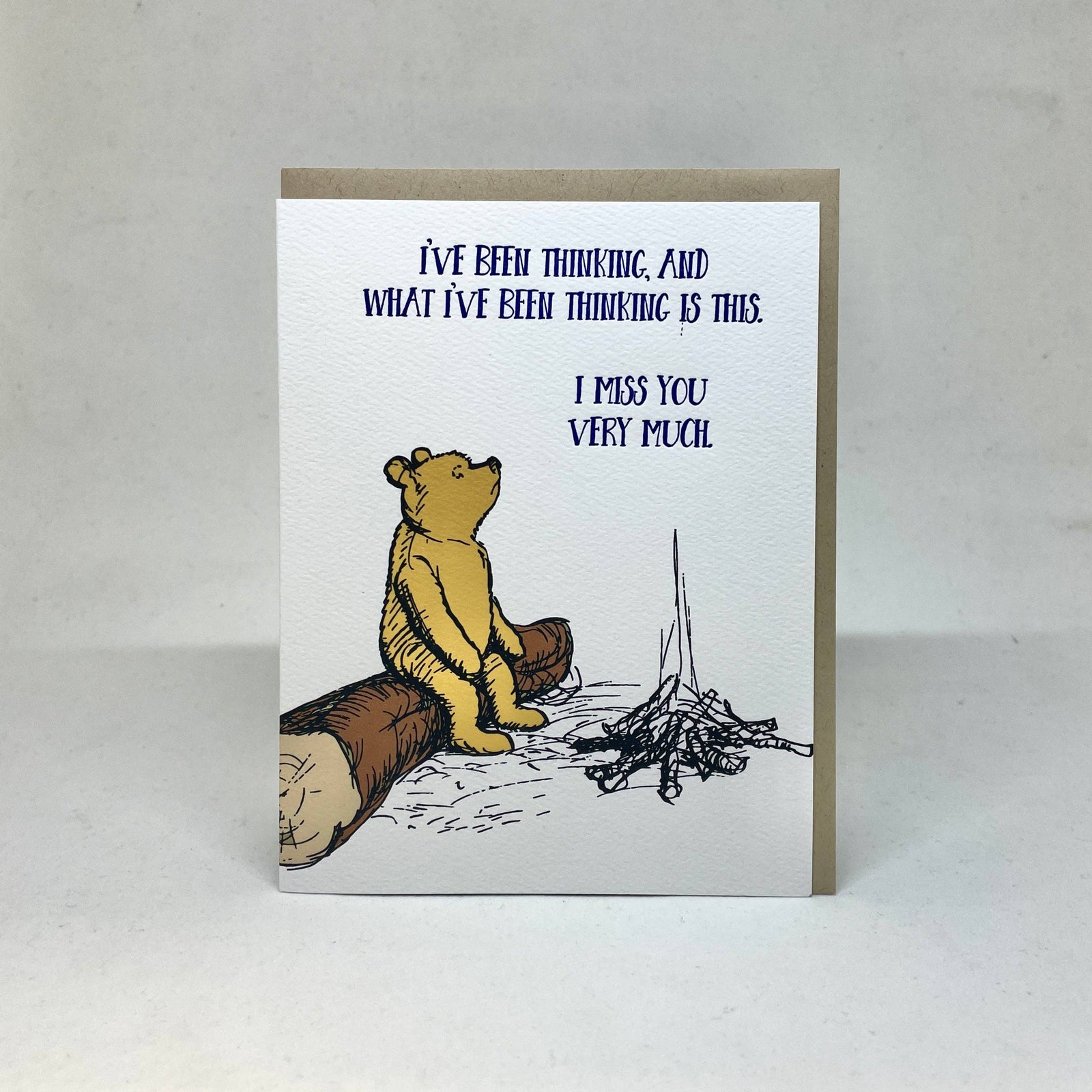 Big Wheel Press Cards I've Been Thinking - Pooh Card