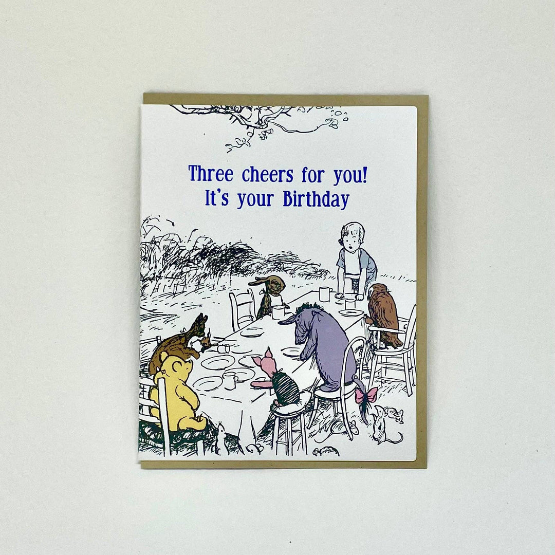 Big Wheel Press Cards Three Cheers - Pooh Card