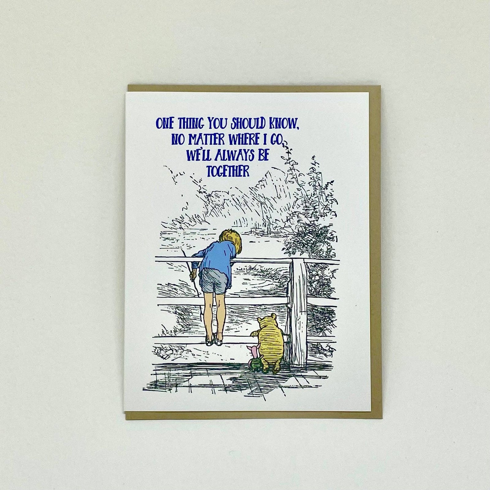 Big Wheel Press Cards We'll Always be Together - Pooh Card