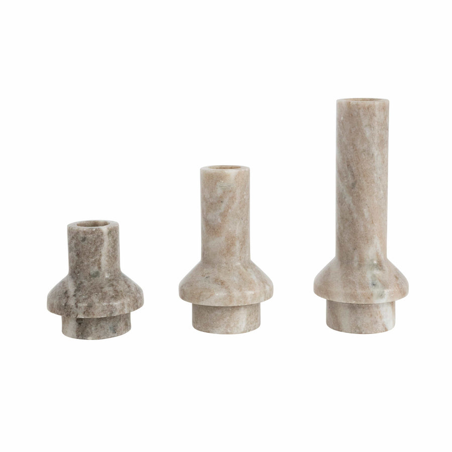Bloomingville Candle Holder Tall Marble Taper Holder