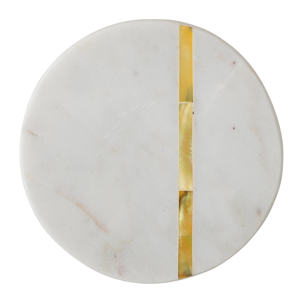 Bloomingville Coasters Marble Coasters, Metal Inlay, Set of 4