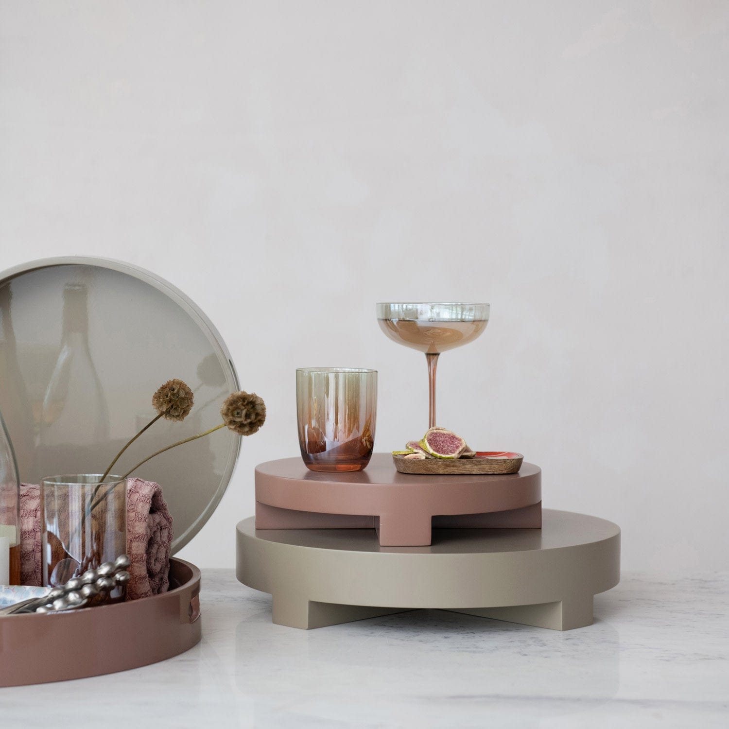 Bloomingville Home 10 oz. Drinking Glass, Iridescent Finish, Amber Color & Green Ombre