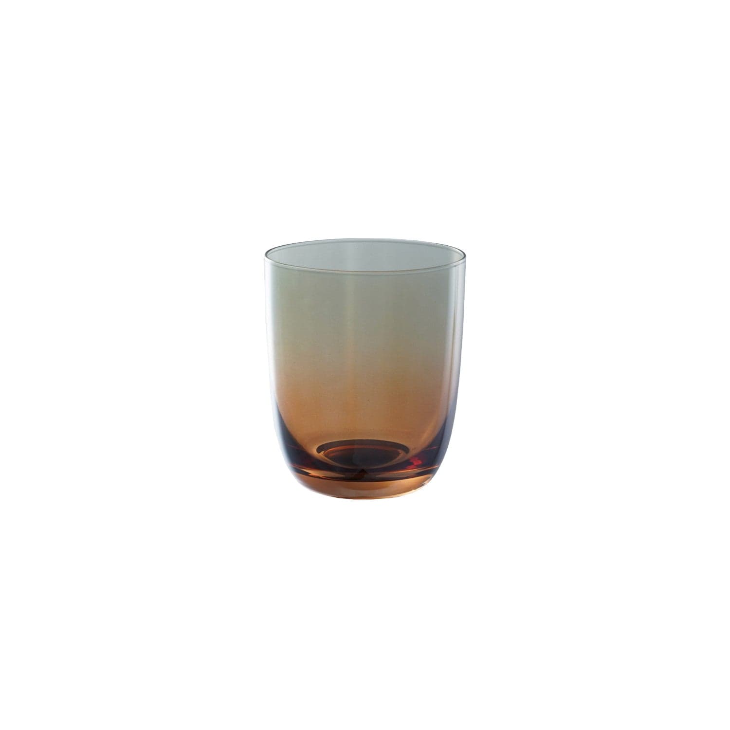 Bloomingville Home 10 oz. Drinking Glass, Iridescent Finish, Amber Color & Green Ombre