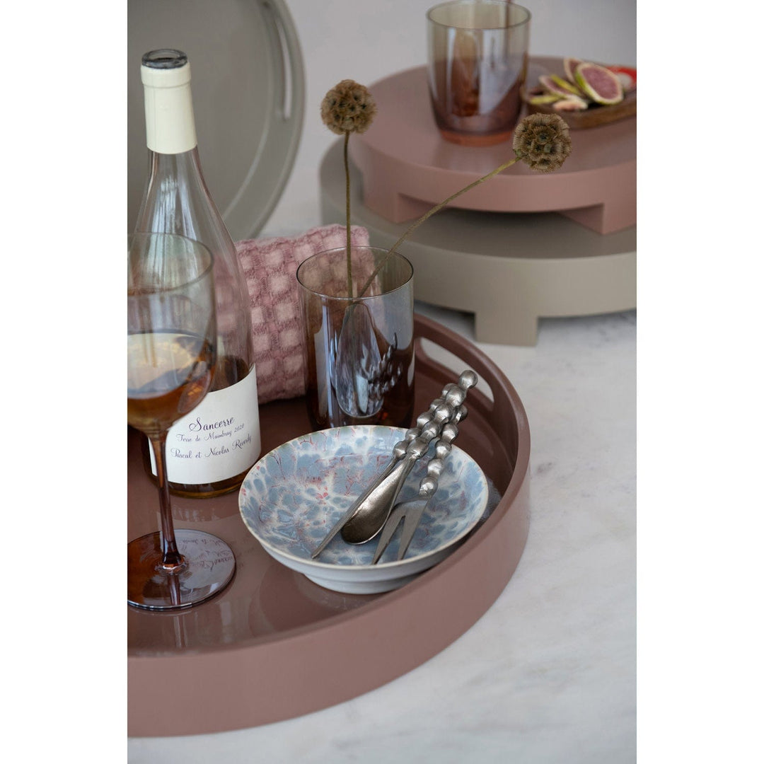 Bloomingville Home 16 oz. Drinking Glass, Iridescent Finish, Amber Color & Green Ombre
