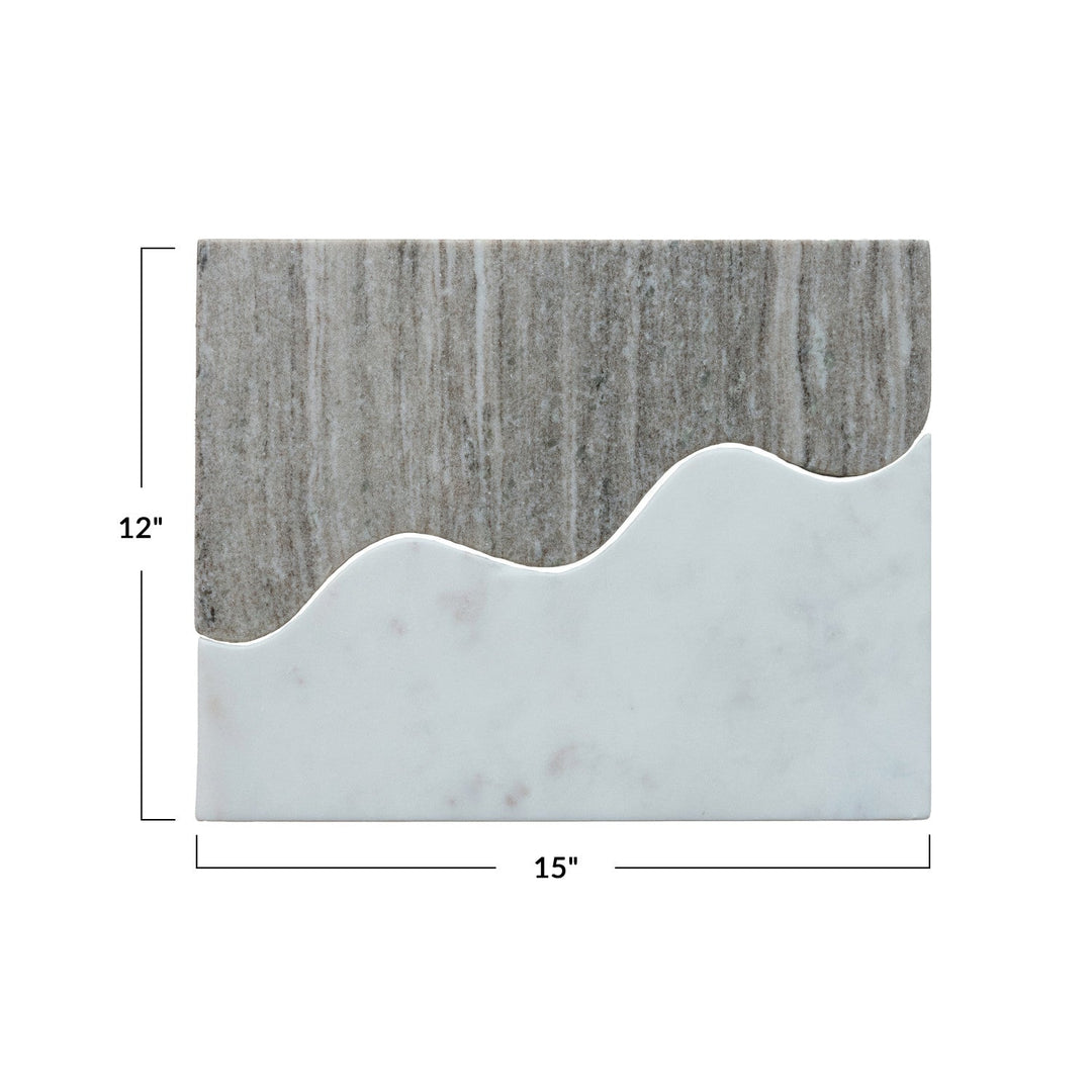 Bloomingville Home Marble Wave Fitted Cheese/Cutting Boards