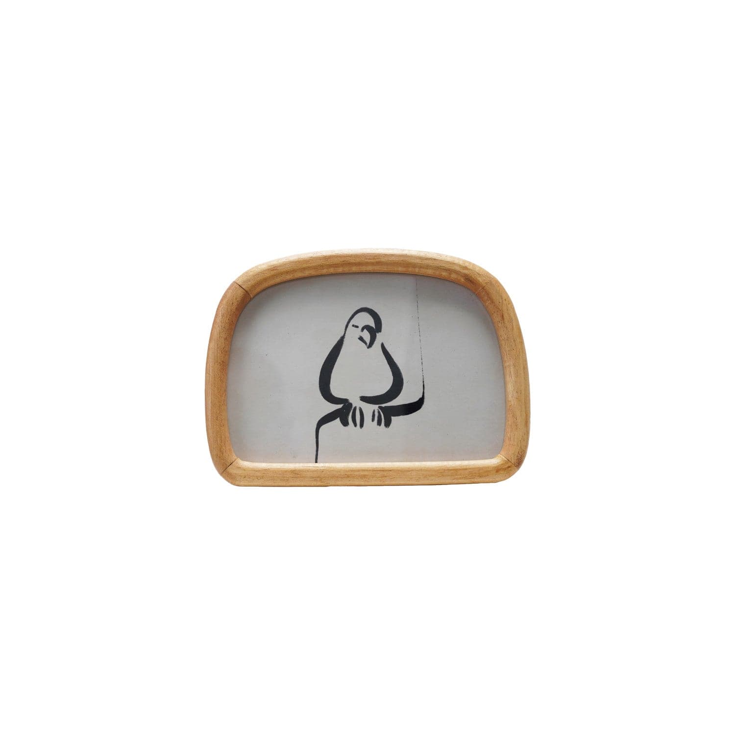 Bloomingville Home Rubberwood Arched Photo Frame, Natural (Holds 5" x 7" Photo)