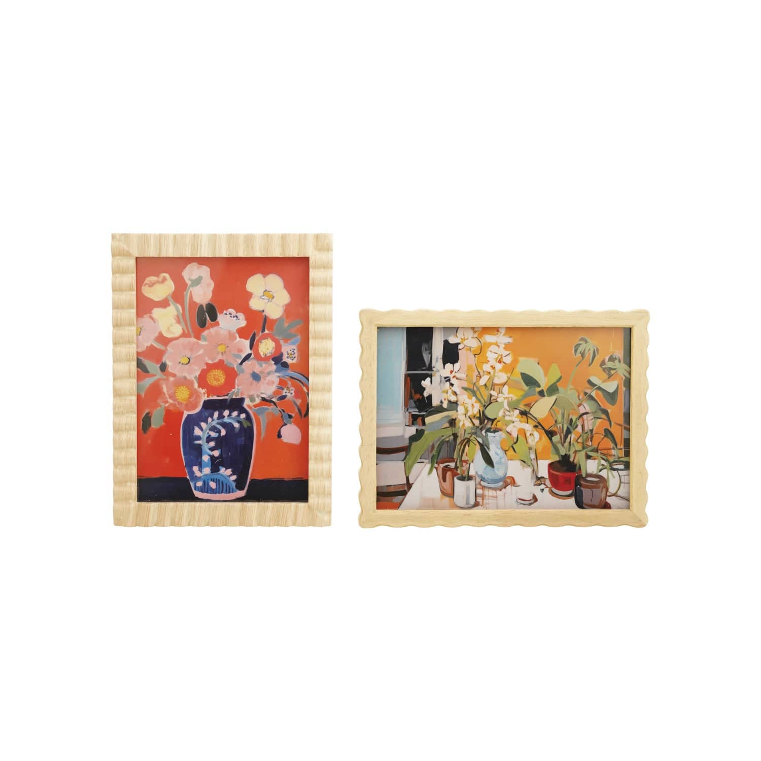 Bloomingville Home Scalloped/Ribbed Photo Frame (Holds 5" x 7" Photo)