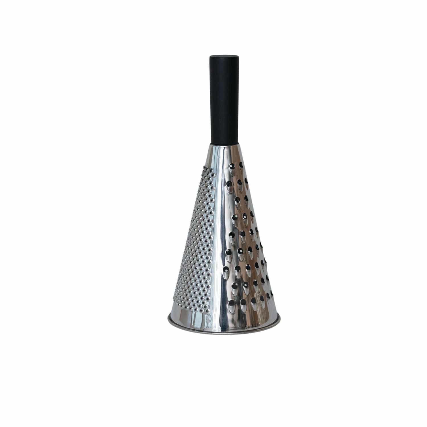 Bloomingville Home Stainless Steel Cone Shaped Grater with Mango Wood Handle, Black