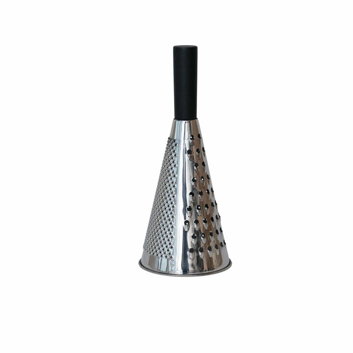 Bloomingville Home Stainless Steel Cone Shaped Grater with Mango Wood Handle, Black