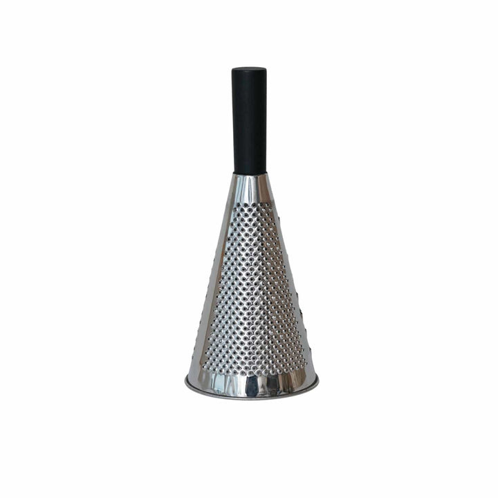 Bloomingville Home Stainless Steel Cone Shaped Grater with Mango Wood Handle, Black