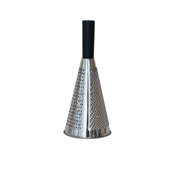 Bloomingville Home Stainless Steel Cone Shaped Grater with Mango Wood Handle, Black