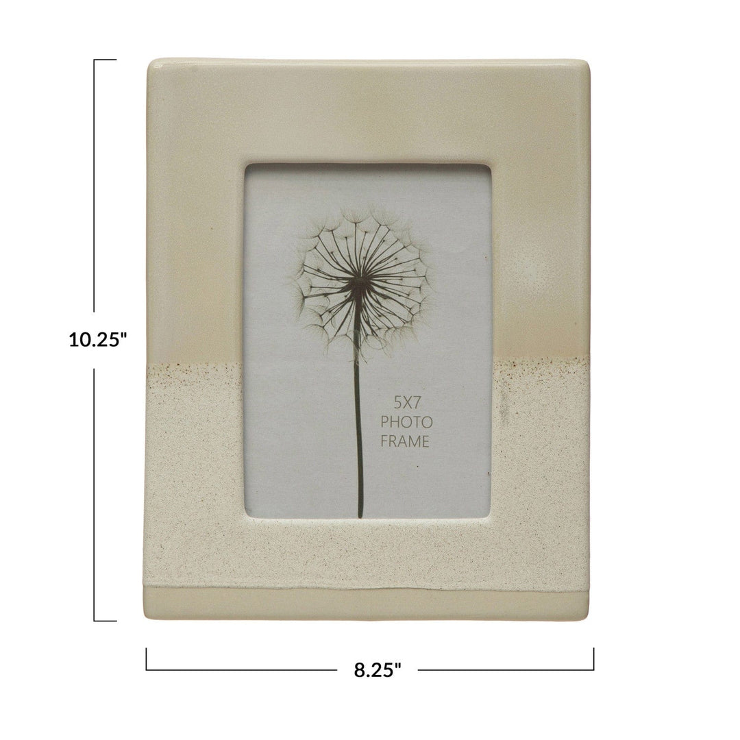 Bloomingville Home Stoneware Photo Frame, Reactive Glaze 5x7 Photo