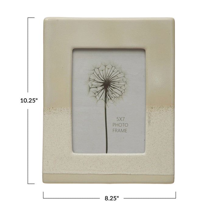 Bloomingville Home Stoneware Photo Frame, Reactive Glaze 5x7 Photo