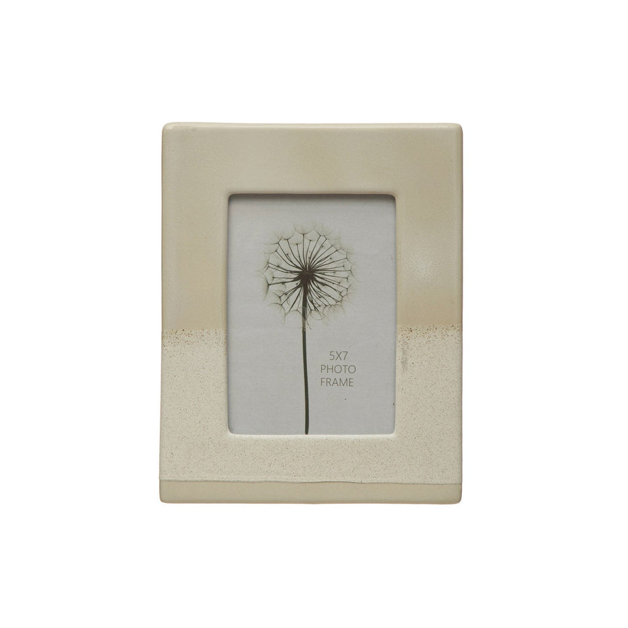 Bloomingville Home Stoneware Photo Frame, Reactive Glaze 5x7 Photo