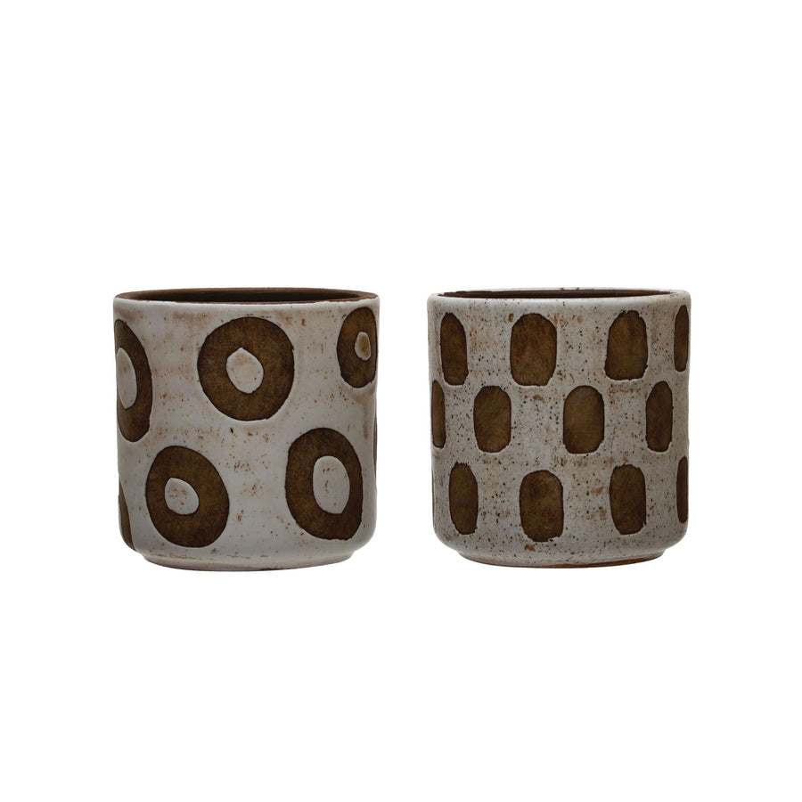 Bloomingville Plants Distressed Terracotta Planter, 2 Styles