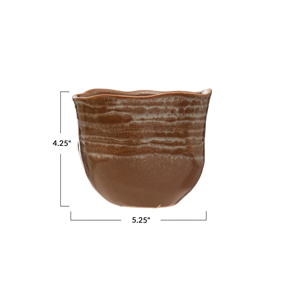 Bloomingville Plants Stoneware Planter - Mulberry