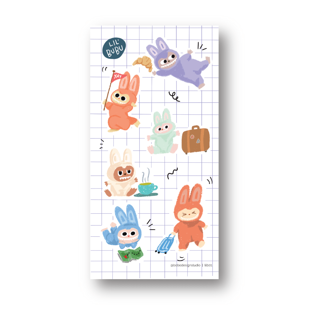Bobo Design Studio Cards Lil Bubu Monster Sticker Sheet