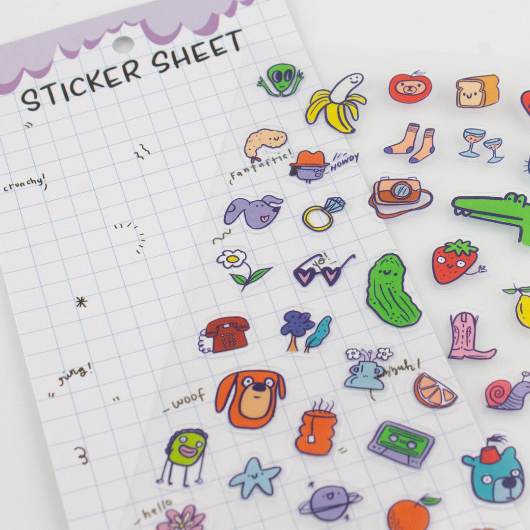 Bobo Design Studio Cards Stuff 01 - Clear Planner Sticker Sheet