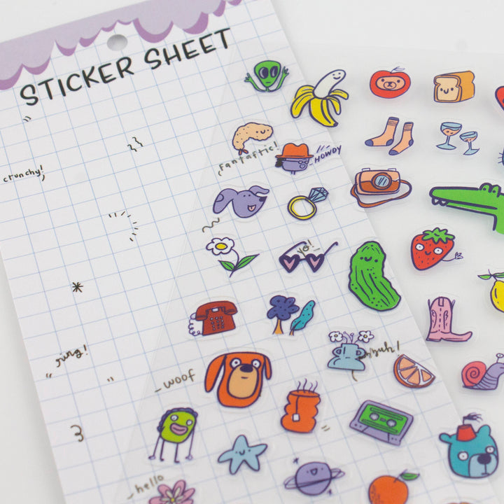 Bobo Design Studio Cards Stuff 01 - Clear Planner Sticker Sheet