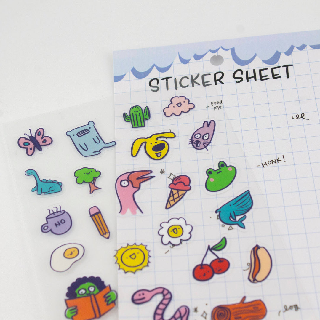 Bobo Design Studio Cards Stuff 02 - Clear Planner Sticker Sheet
